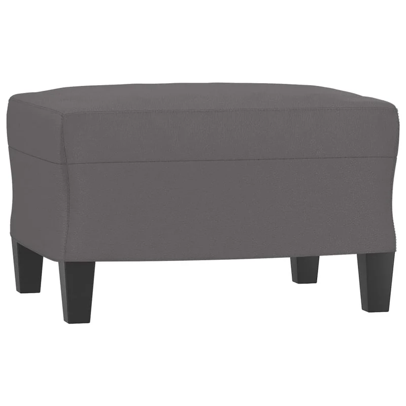 Repose-pieds tabouret 60 x 50 x 41 cm en PVC gris DEC030194