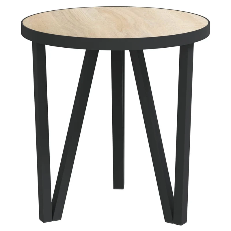 Table d'appoint support de plante ø35 cm MDF et acier enduit de poudre DEC032581