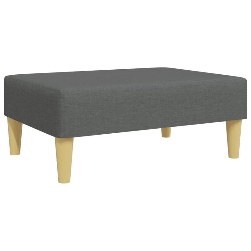 Repose-pieds tabouret 77 x 55 x 31 cm tissu gris DEC030331