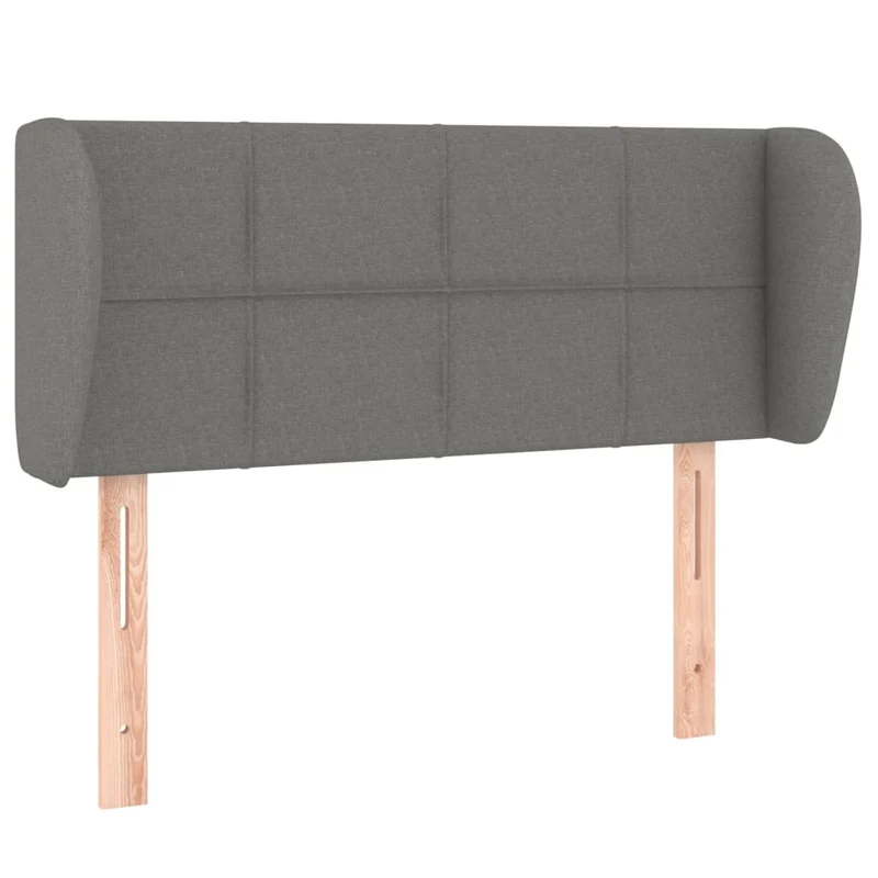 Tête de lit accessoire couchage chambre à coucher meuble avec rebord latéral 93 x 23 x 78/88 cm tissu gris foncé TDL0204843