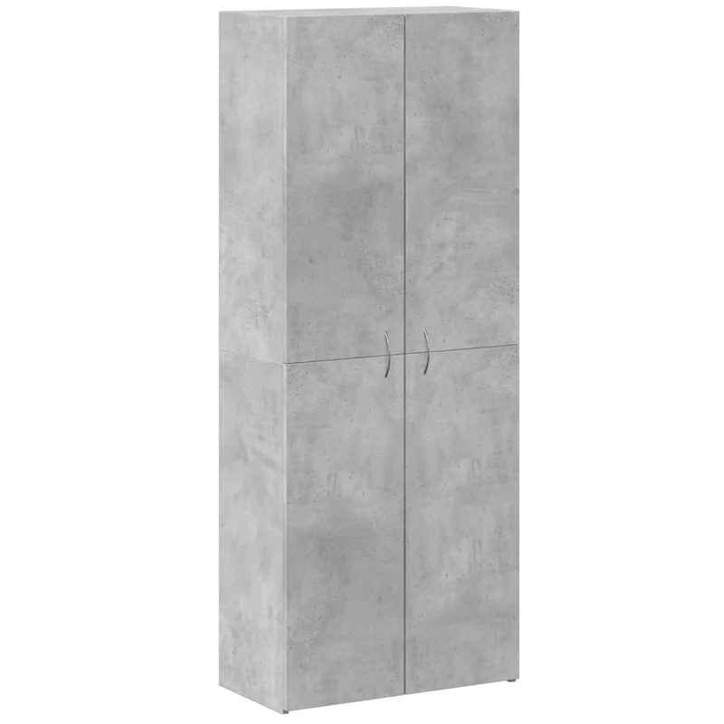 Meuble de bureau armoire de rangement bureau 60 x 32 x 153 cm bois d'ingénierie gris DEC024479