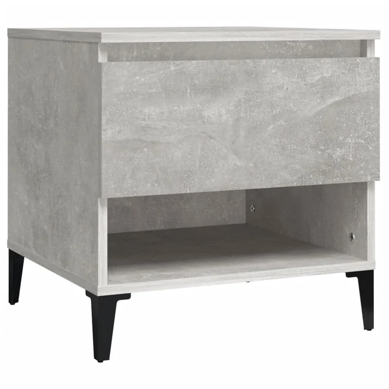 Table d'appoint avec tiroir 50 x 46 x 50 cm bois d'ingénierie gris DEC032456