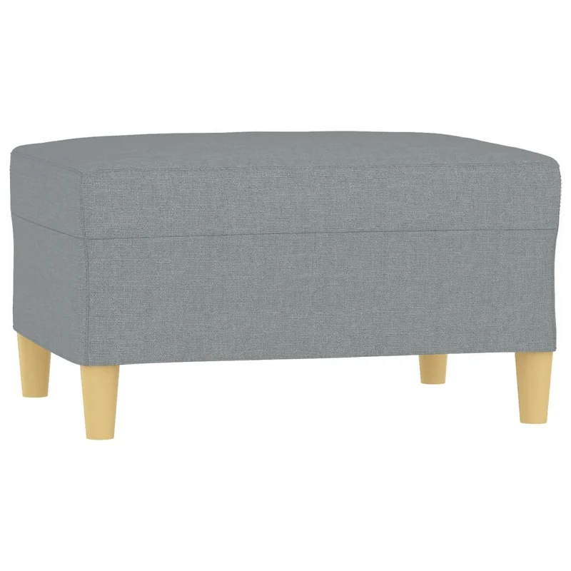 Repose-pieds tabouret bout de lit 70 x 55 x 41 cm tissu gris DEC030251