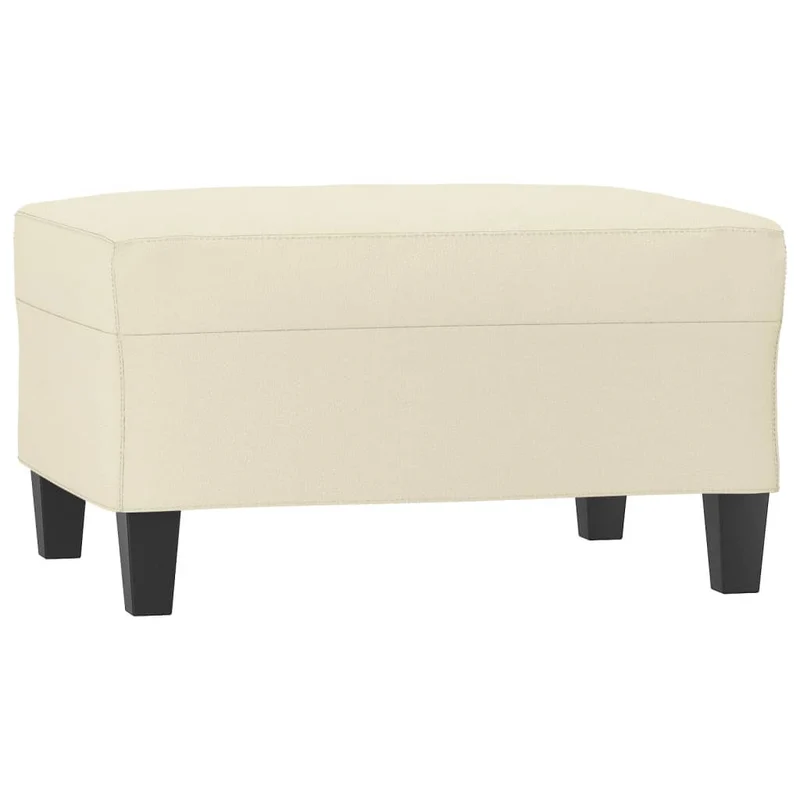 Repose-pieds tabouret bout de lit 70 x 55 x 41 cm PVC crème DEC030163