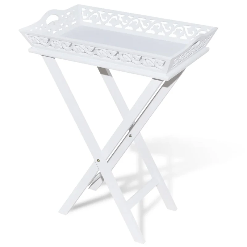 Table d'appoint pliable avec plateau en MDF + bois de pin blanc DEC032322