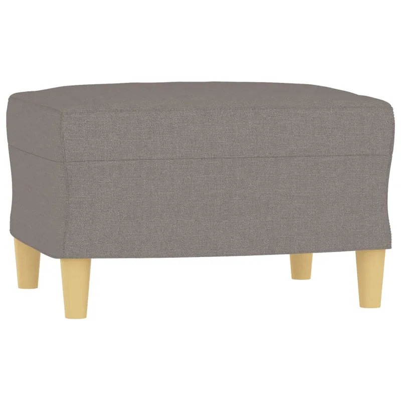 Repose-pieds tabouret 60 x 50 x 41 cm en tissu taupe DEC030630