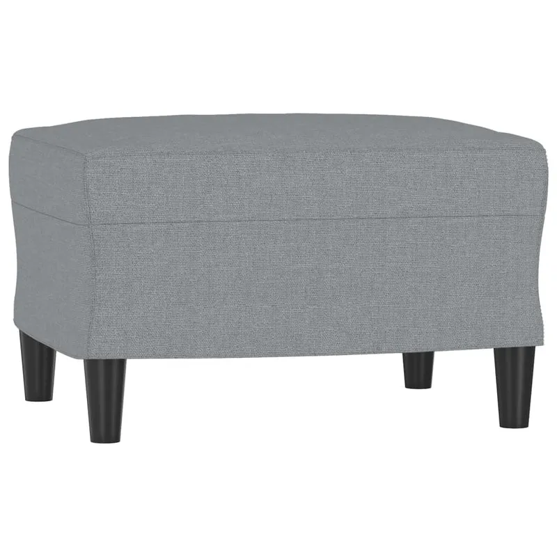 Repose-pieds tabouret 60 x 50 x 41 cm en tissu gris DEC030227