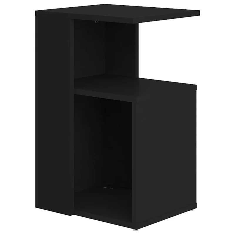 Table d'appoint bout de canapé 36 x 30 x 56 cm bois d’ingénierie noir DEC032478