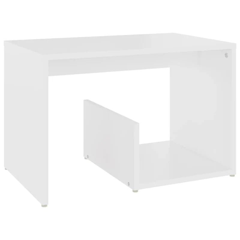 Table d'appoint bout de canapé support plante 59 x 36 x 38 cm bois d'ingénierie blanc DEC032363