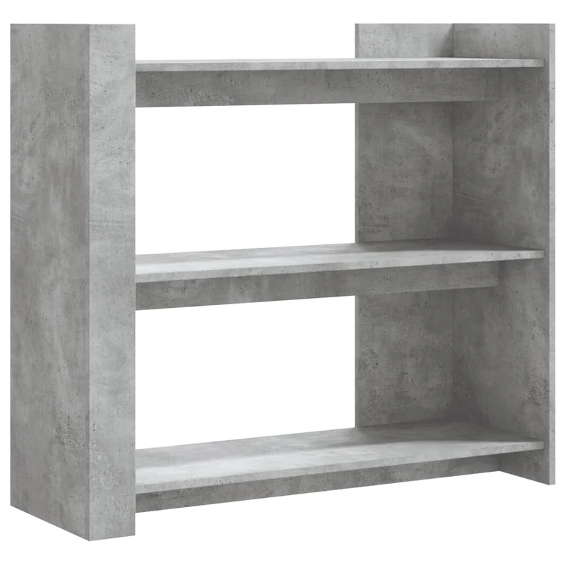 Meuble console d'entrée moderne avec étagères 100 x 35 x 90 cm bois d'ingénierie gris DEC032013