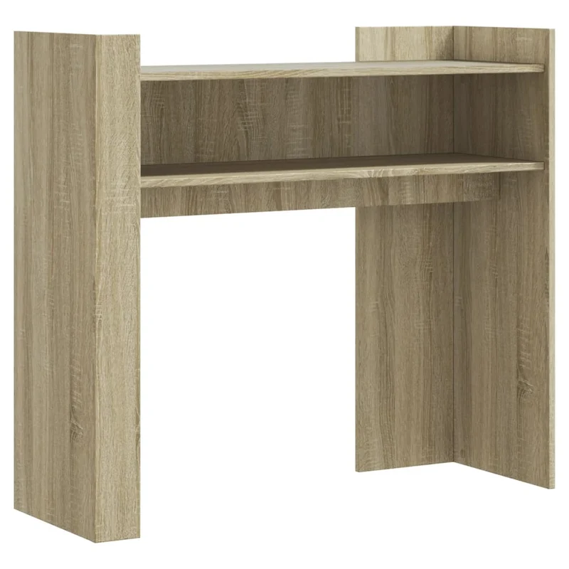 Meuble console d'entrée moderne avec espace de rangement 100 x 35 x 90 cm bois d'ingénierie couleur chêne DEC031917