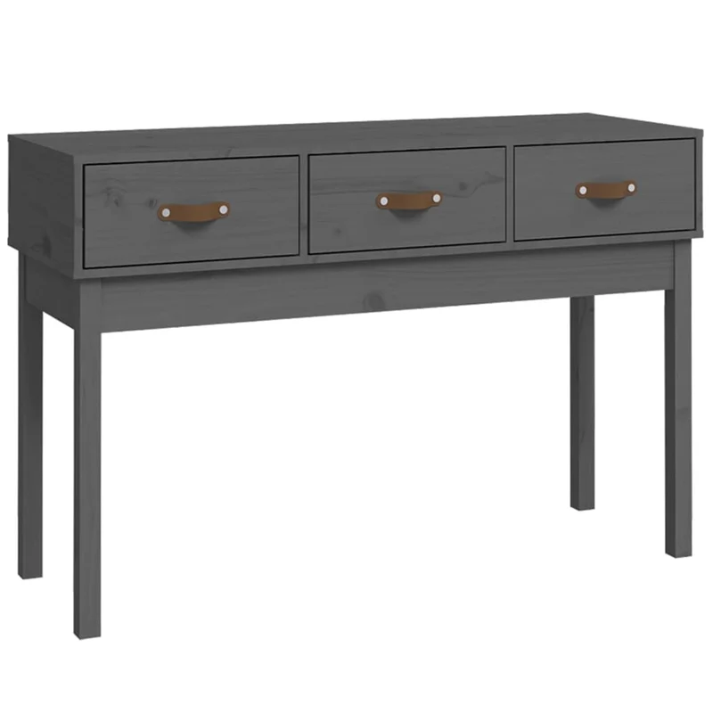 Meuble console d'entrée moderne table d'appoint avec tiroirs 114 x 40 x 75 cm bois de pin gris DEC032001