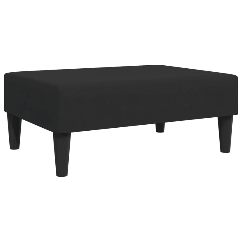 Repose-pieds tabouret 77 x 55 x 31 cm en velours noir DEC030521