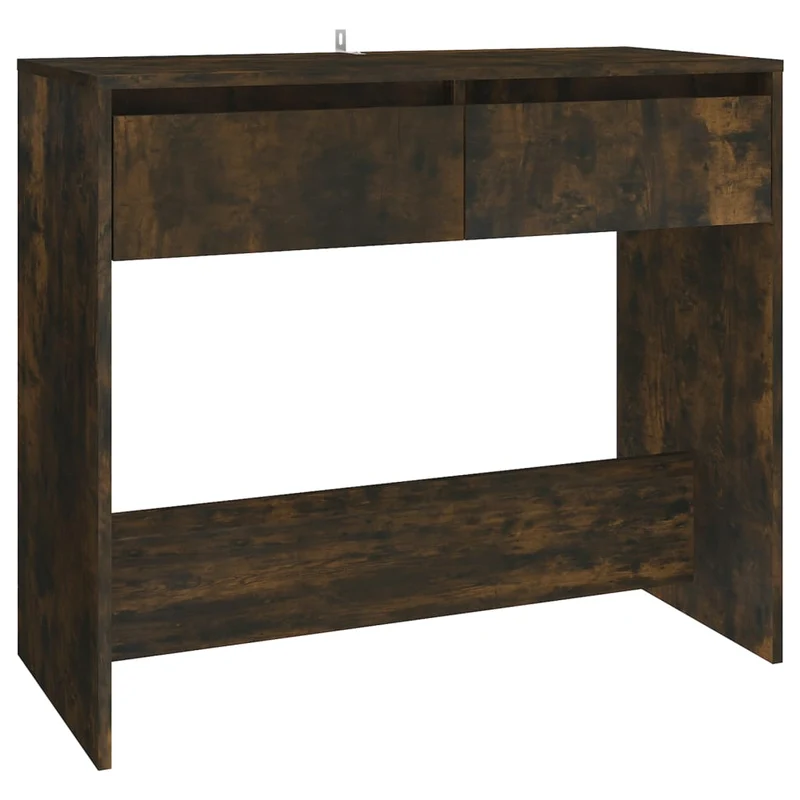 Table d'appoint console pratique avec tiroirs pour une entrée organisée 89 x 41 x 76,5 cm bois d'ingénierie marron DEC031822