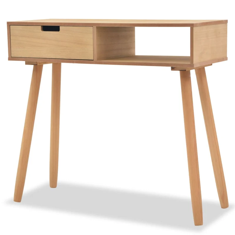 Table d'appoint console pratique avec tiroirs pour une entrée organisée 80 x 30 x 72 cm MDF et bois DEC031737