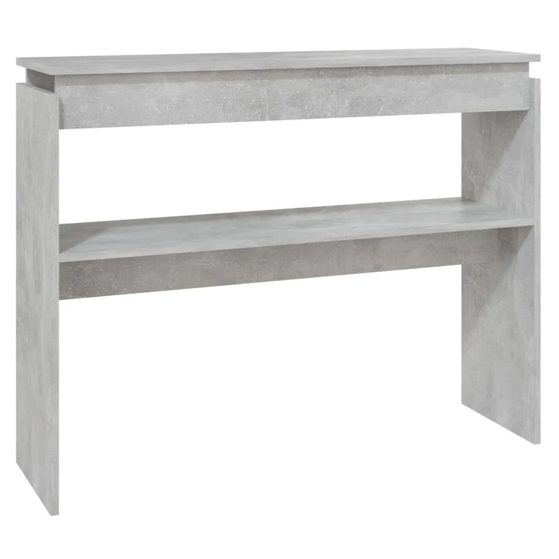 Table d'appoint console pratique pour une entrée organisée 102 x 30 x 80 cm bois d'ingénierie gris DEC032014