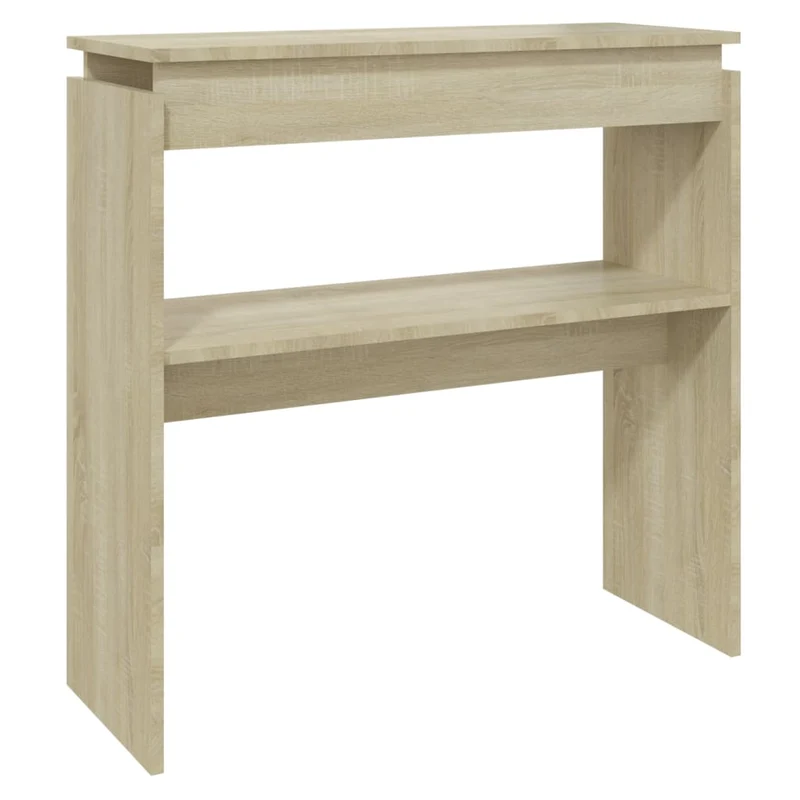 Table d'appoint console pratique pour une entrée organisée 80 x 30 x 80 cm bois d'ingénierie couleur chêne DEC031963