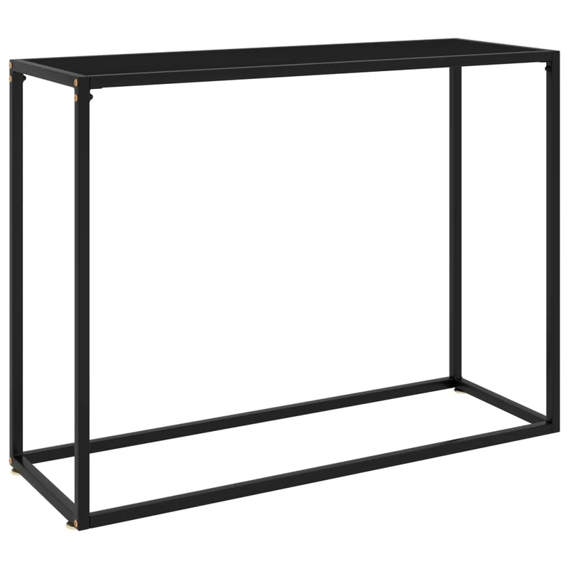 Meuble d'entrée table console design élégant 100 x 35 x 75 cm verre trempé et acier DEC032081