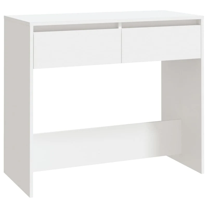 Meuble d'entrée table console design élégant avec tiroirs 89 x 41 x 76,5 cm aggloméré blanc DEC031722