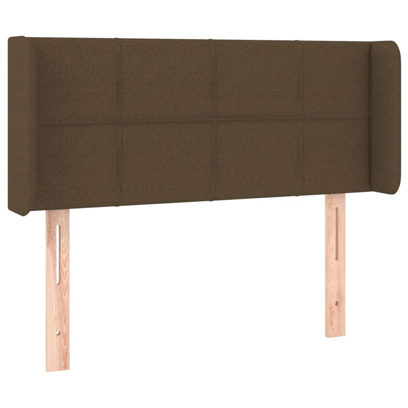 Tête de lit accessoire couchage chambre à coucher meuble à LED 93 x 16 x 78/88 cm tissu marron foncé TDL0200774