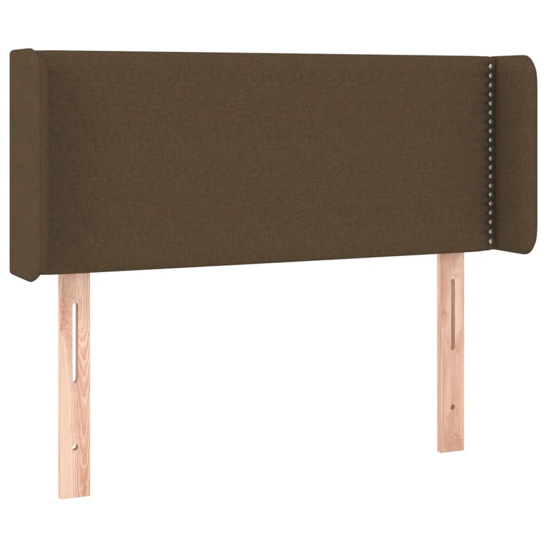 Tête de lit accessoire couchage chambre à coucher meuble à LED 103 x 16 x 78/88 cm tissu marron foncé TDL0200887