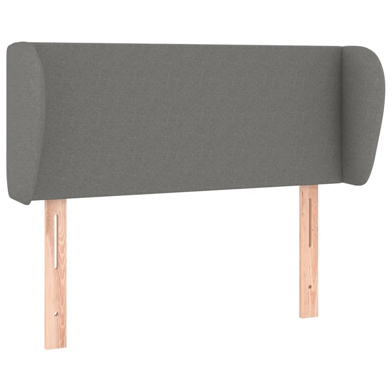 Tête de lit accessoire couchage chambre à coucher meuble avec rebord latéral 103 x 23 x 78/88 cm tissu gris foncé TDL0205037