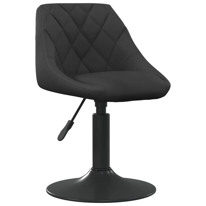 Chaise de bar x1 chaise haute avec coutures losange en velours et acier noir DEC029535