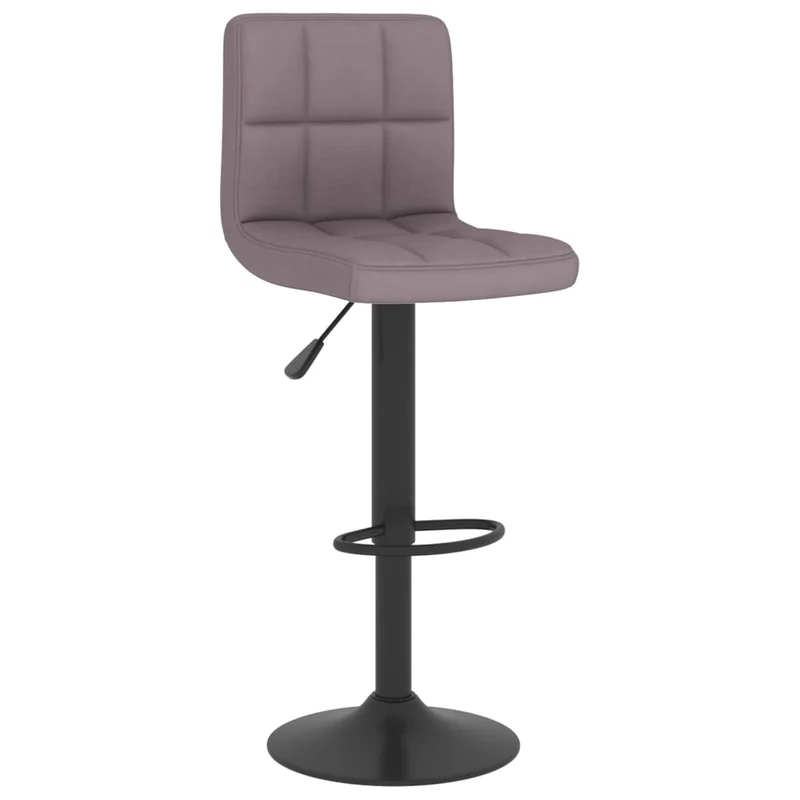 Tabouret de bar x1 chaise haute en tissu taupe cadre en acier noir DEC029559