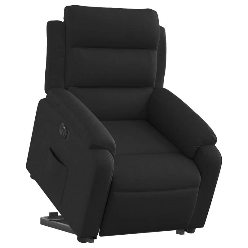 Fauteuil relax TV fonction de levage électrique très confortable en tissu noir DEC028506