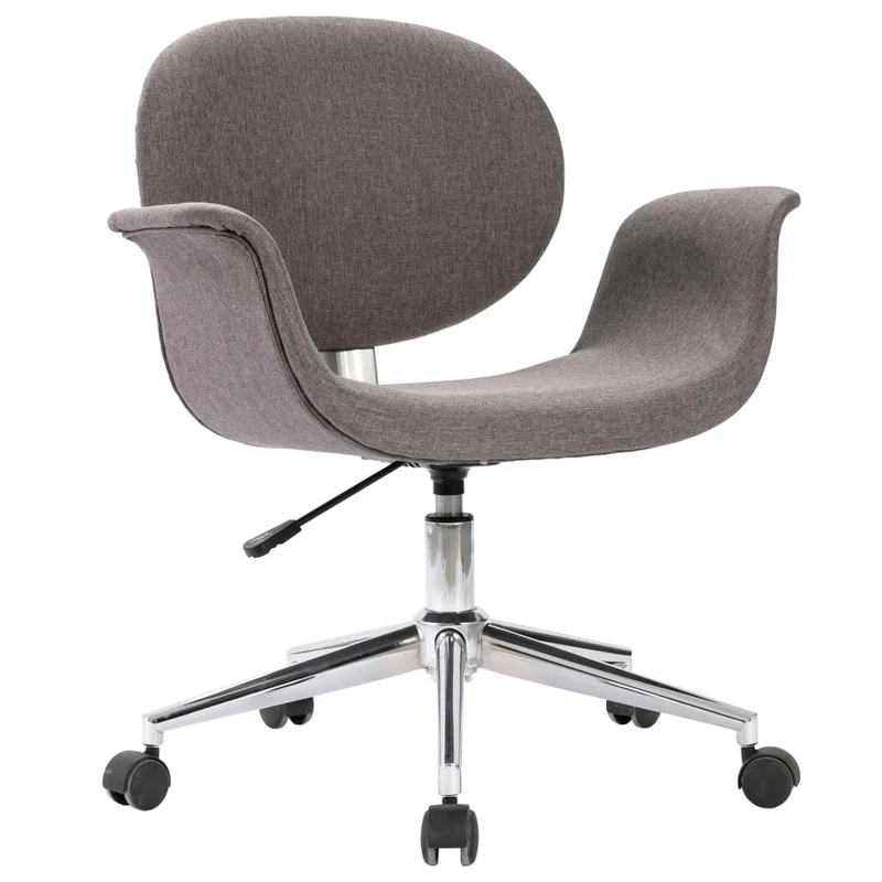 Chaise pivotante à manger gris tissu gris DEC025146