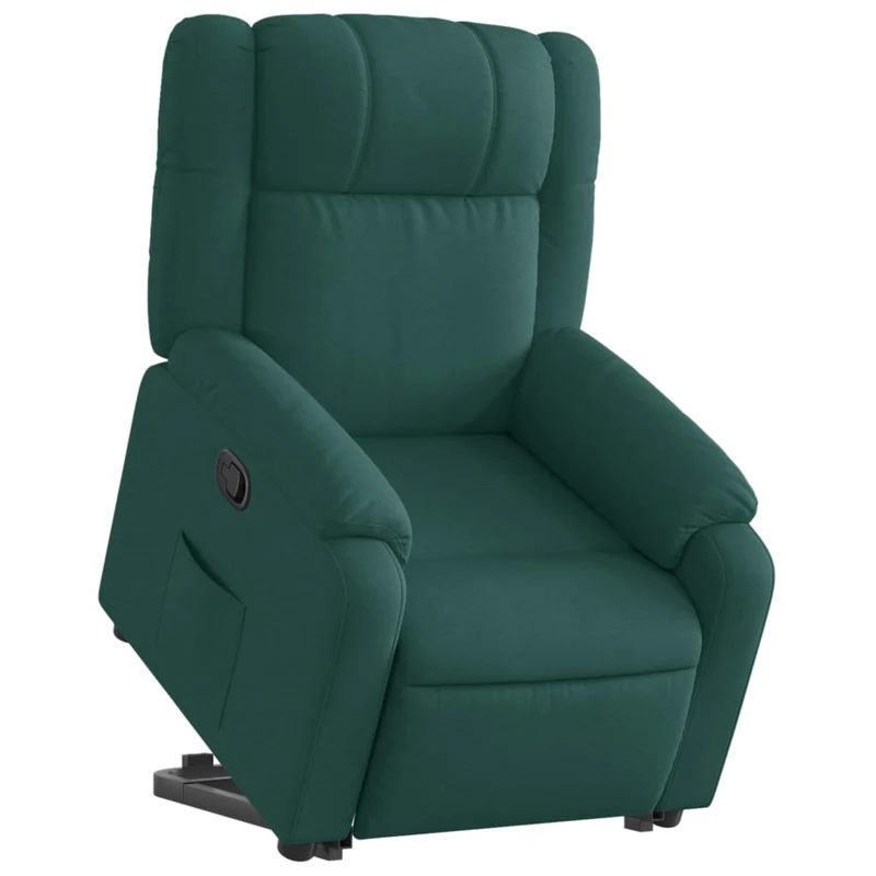 Fauteuil relax TV rembourrage confortable levage électrique en tissu vert foncé DEC028212