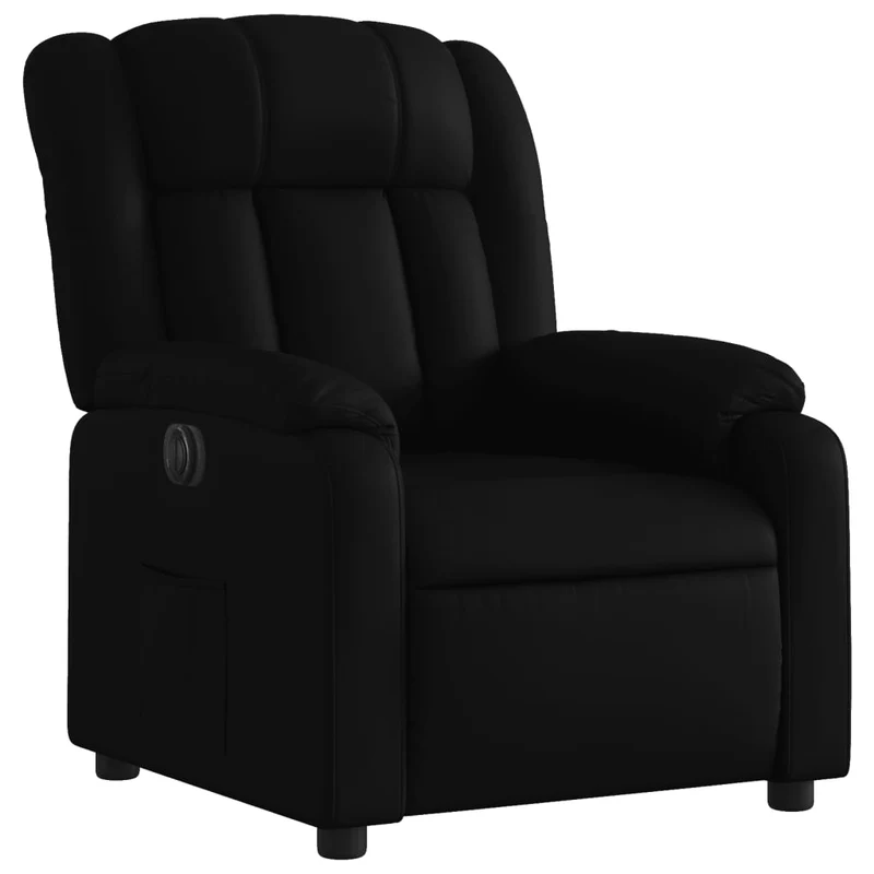Fauteuil relax TV fonction d'inclinaison électrique très confortable en PVC noir DEC028480