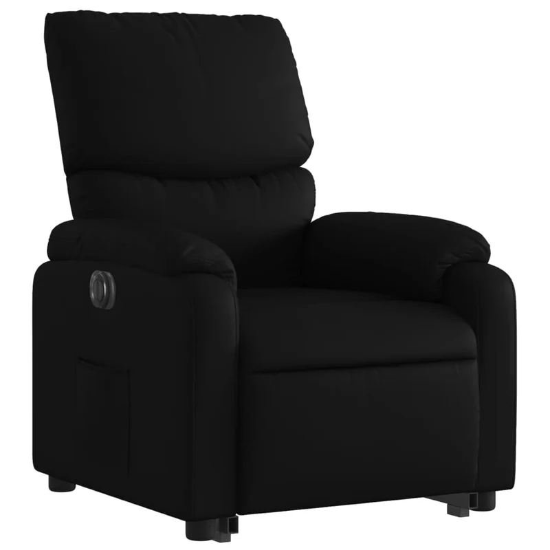 Fauteuil relax TV fonction de levage électrique très confortable en PVC noir DEC028469