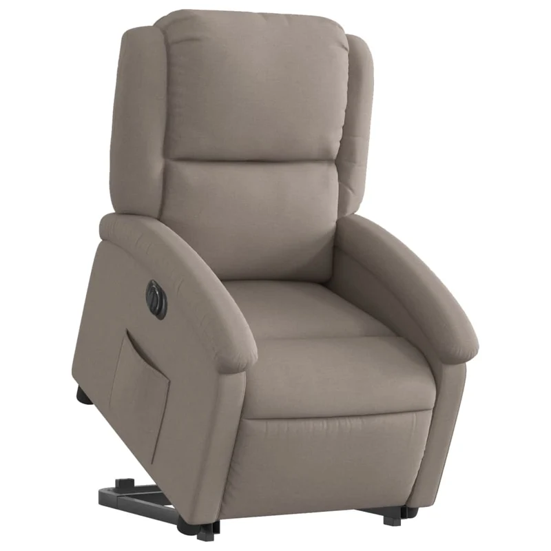 Fauteuil relax TV fonction de levage électrique très confortable en tissu taupe DEC028573