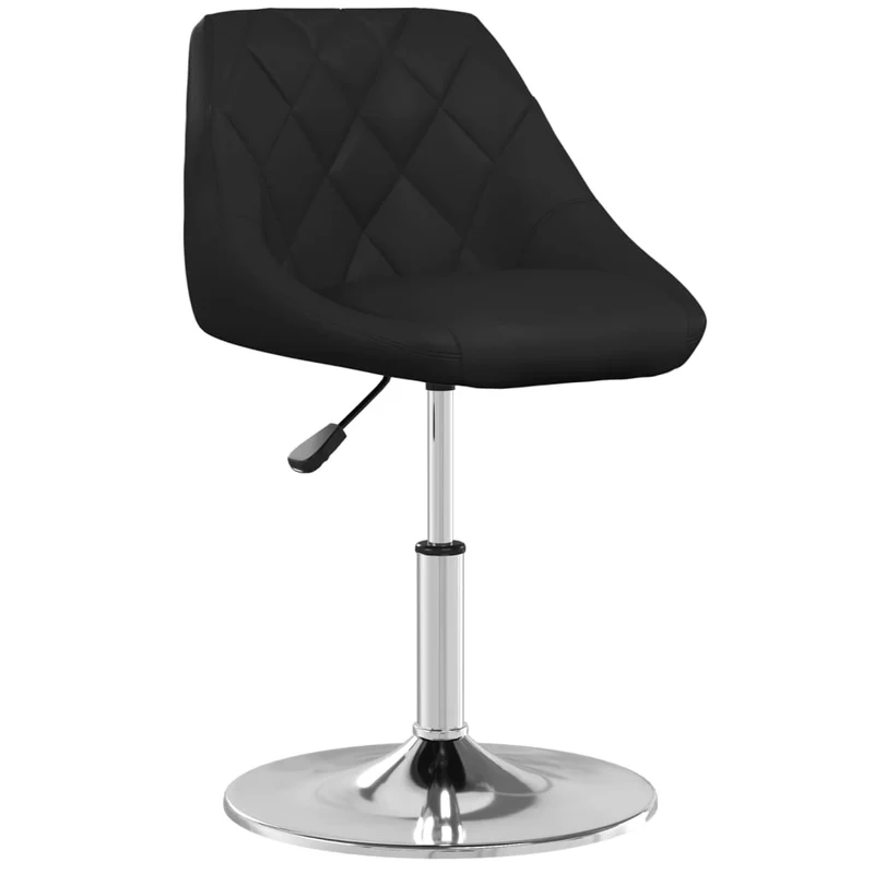 Chaise de salle à manger x1 hauteur réglable en PVC noir DEC025050