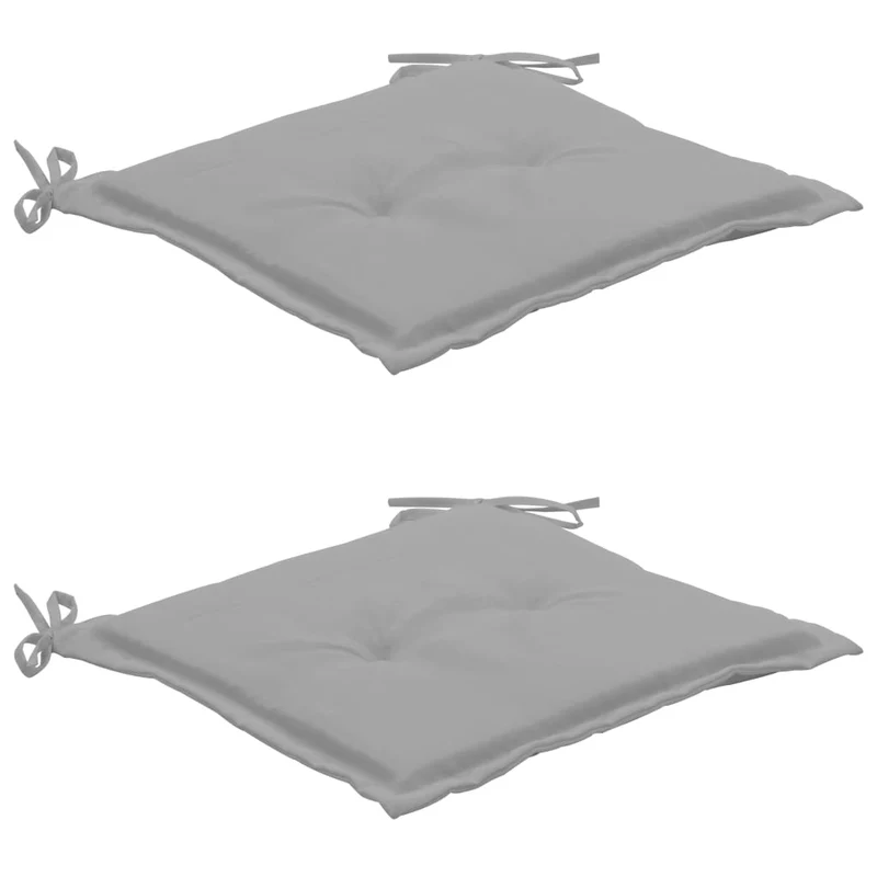 lot de 2 coussins de chaise de jardin 100% polyester gris 50x50x3 cm DEC021725