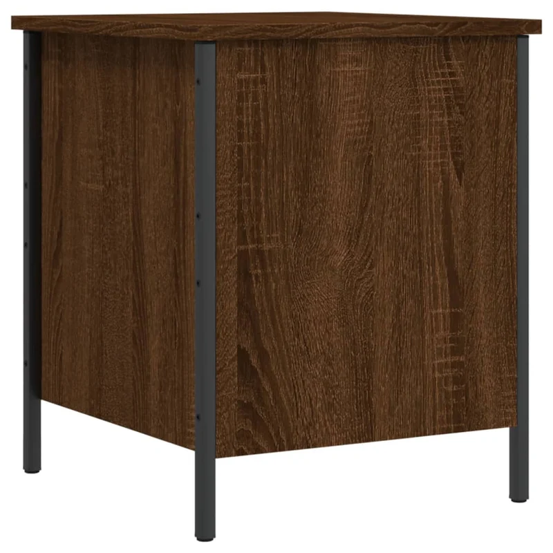 Banc banquette tabouret de rangement 40 x 42,5 x 50 cm bois d'ingénierie couleur chêne marron DEC024734