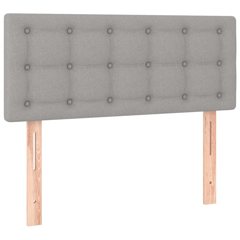 Tête de lit accessoire couchage chambre à coucher meuble 90 x 5 x 78/88 cm tissu gris clair TDL0203205