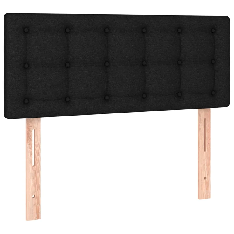 Tête de lit accessoire couchage chambre à coucher meuble 90 x 5 x 78/88 cm tissu noir TDL0202080