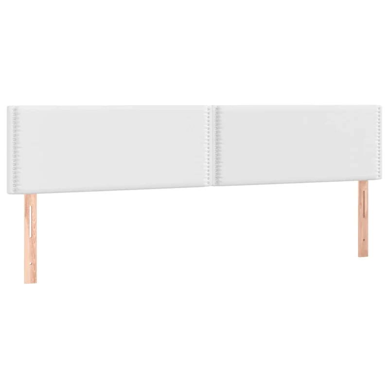 Tête de lit accessoire couchage chambre à coucher meuble à LED 200 x 5 x 78/88 cm synthétique blanc TDL0201933