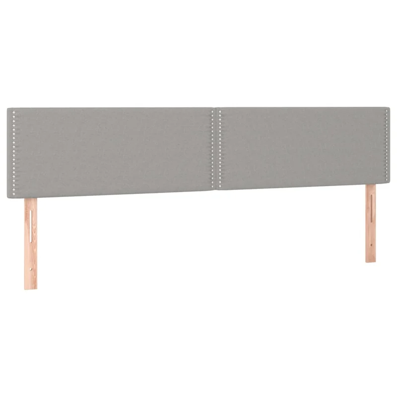 Tête de lit accessoire couchage chambre à coucher meuble en 2 parties 100 x 5 x 78/88 cm tissu gris clair TDL0206454