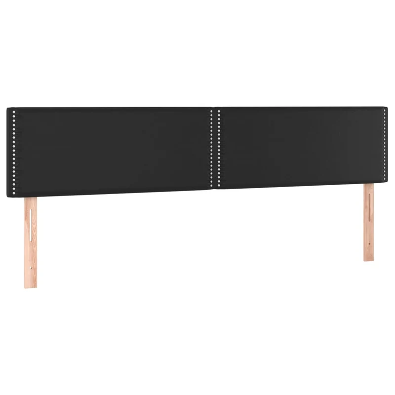 Tête de lit accessoire couchage chambre à coucher meuble en 2 parties 100 x 5 x 78/88 cm synthétique noir TDL0206281