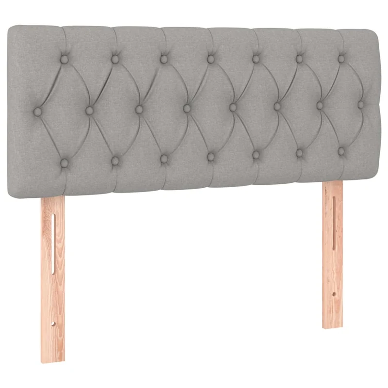Tête de lit accessoire couchage chambre à coucher meuble 100 x 7 x 78/88 cm tissu gris clair TDL0203223