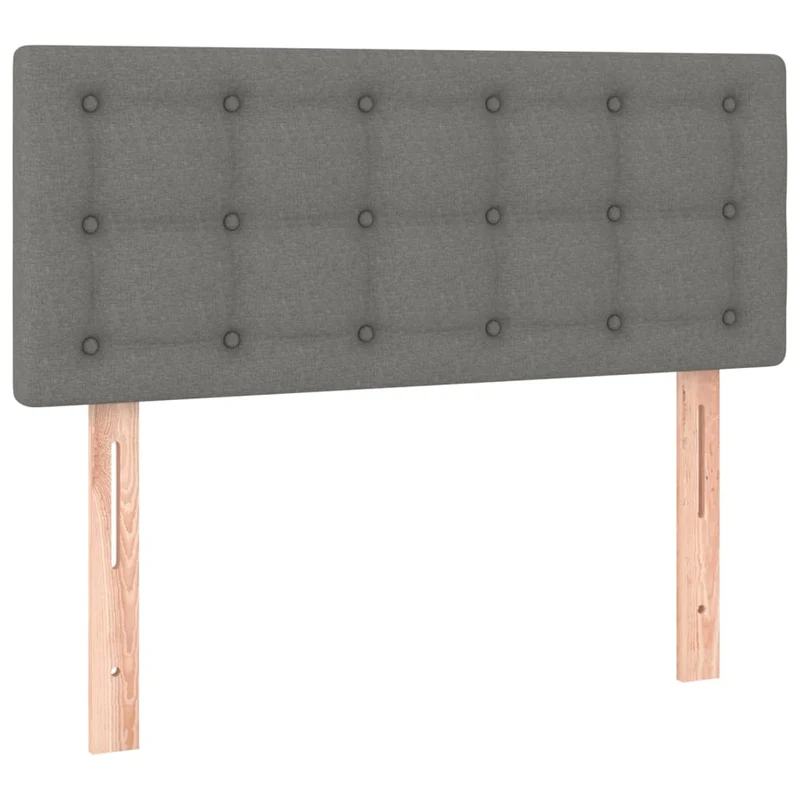 Tête de lit accessoire couchage chambre à coucher meuble 100 x 5 x 78/88 cm tissu gris foncé TDL0203195