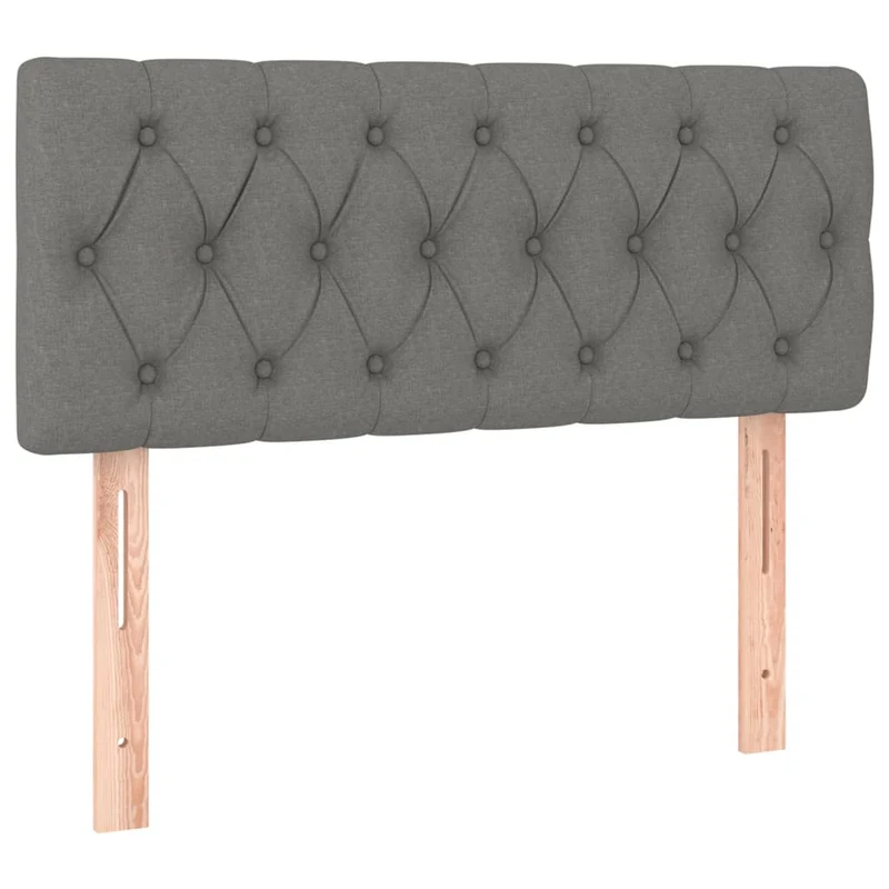 Tête de lit accessoire couchage chambre à coucher meuble 100 x 7 x 78/88 cm tissu gris foncé TDL0203185
