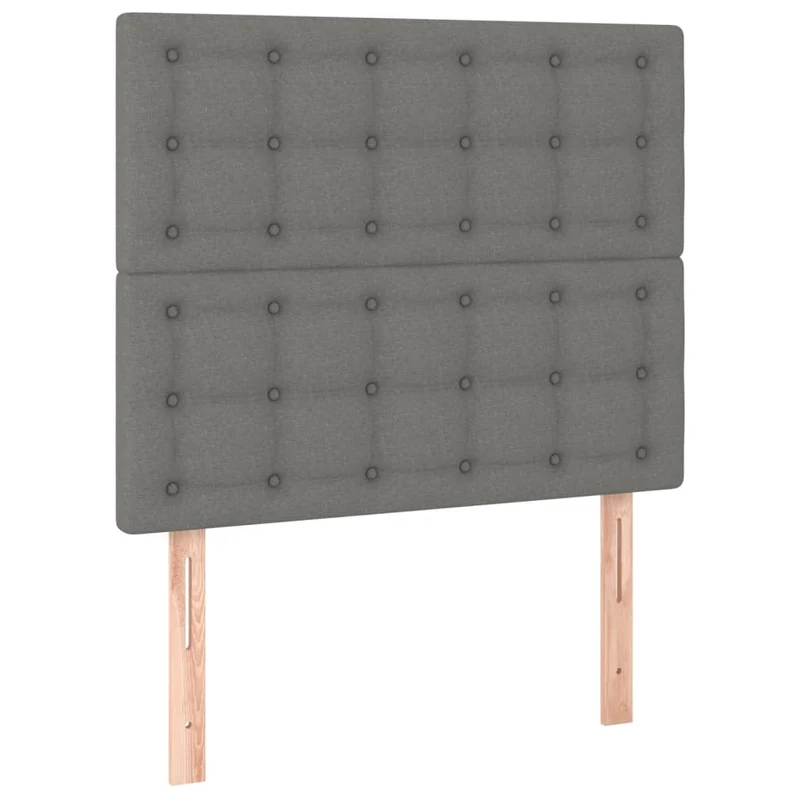 Tête de lit accessoire couchage chambre à coucher meuble à LED 80 x 5 x 118/128 cm tissu gris foncé TDL0201046