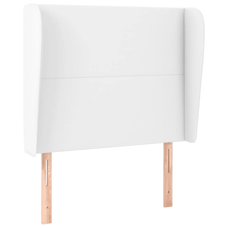 Tête de lit accessoire couchage chambre à coucher meuble avec rebord latéral 103 x 23 x 118/128 cm synthétique blanc TDL0205798