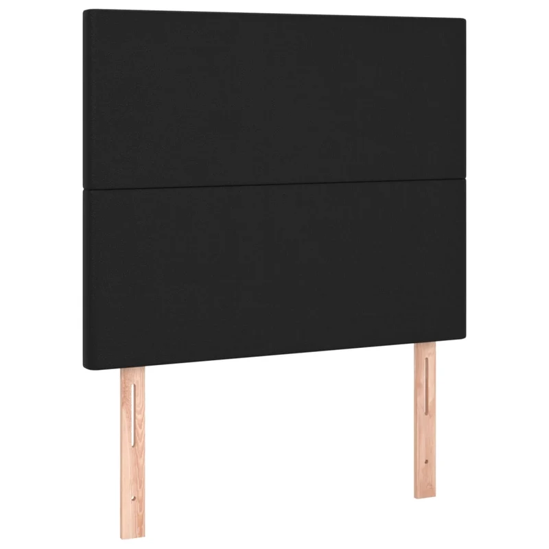 Tête de lit accessoire couchage chambre à coucher meuble 2 parties 80 x 5 x 78/88 cm synthétique noir TDL0206250