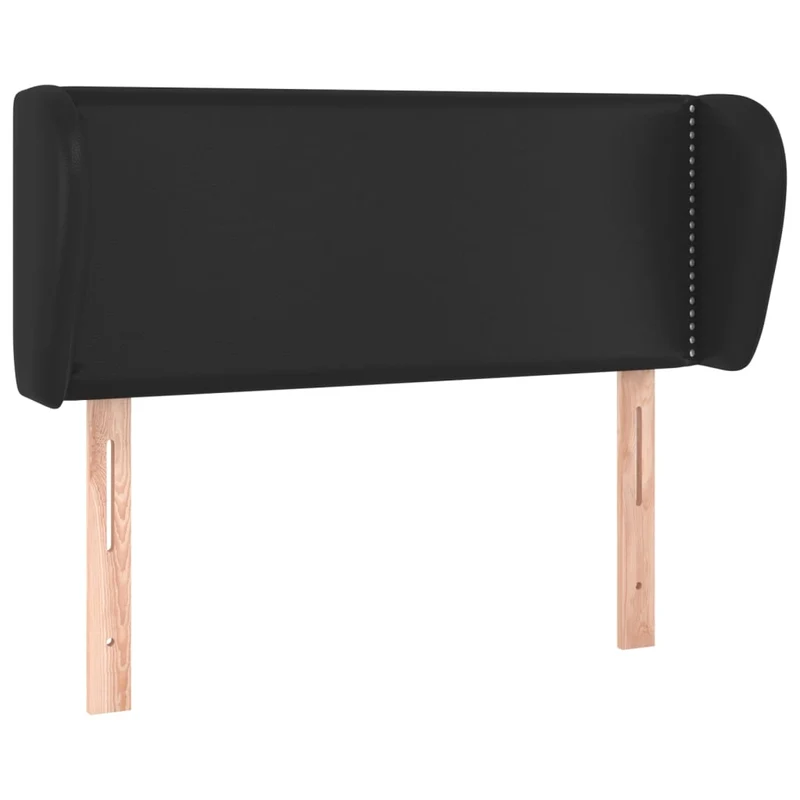 Tête de lit accessoire couchage chambre à coucher meuble avec rebord latéral 103 x 23 x 78/88 cm synthétique noir TDL0204596