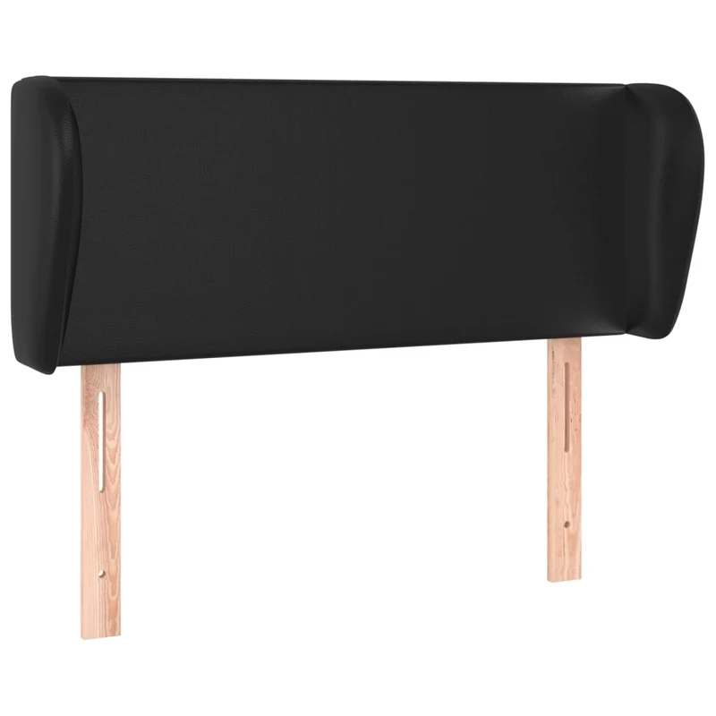 Tête de lit accessoire couchage chambre à coucher meuble avec rebord latéral 93 x 23 x 78/88 cm synthétique noir TDL0204386